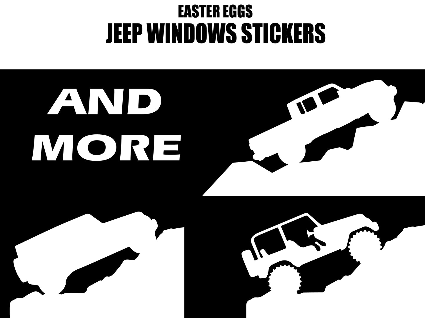 Jeep Wrangler Windshield/Window Sticker Easter Eggs - Who's chasing your jeep?