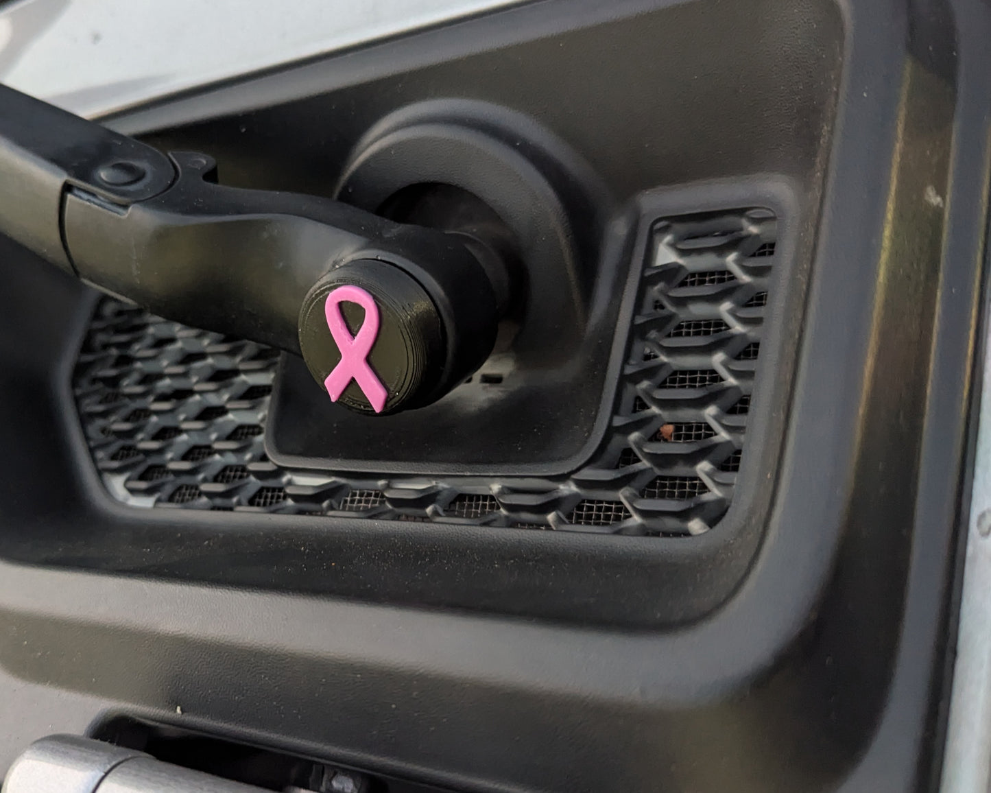 Fits Jeep Wrangler JL/JT Door Lock/Wiper Cap Bundle - Colored Ribbon Awareness - Cancer, Drugs, AIDS, Military
