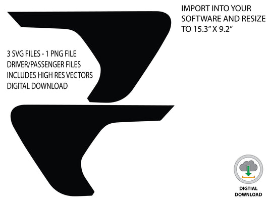 Digital Instant File, SVG Vector, Fits Jeep Wrangler JL/JT 2018+, Cricut Decal/Sticker Cut file, Solid