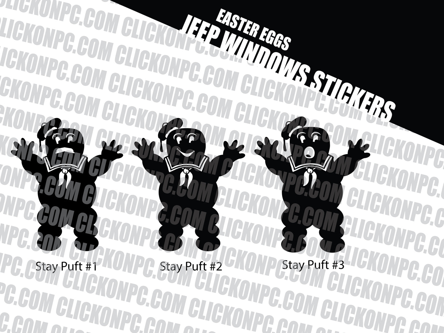 Puft Vinyl Sticker - Black