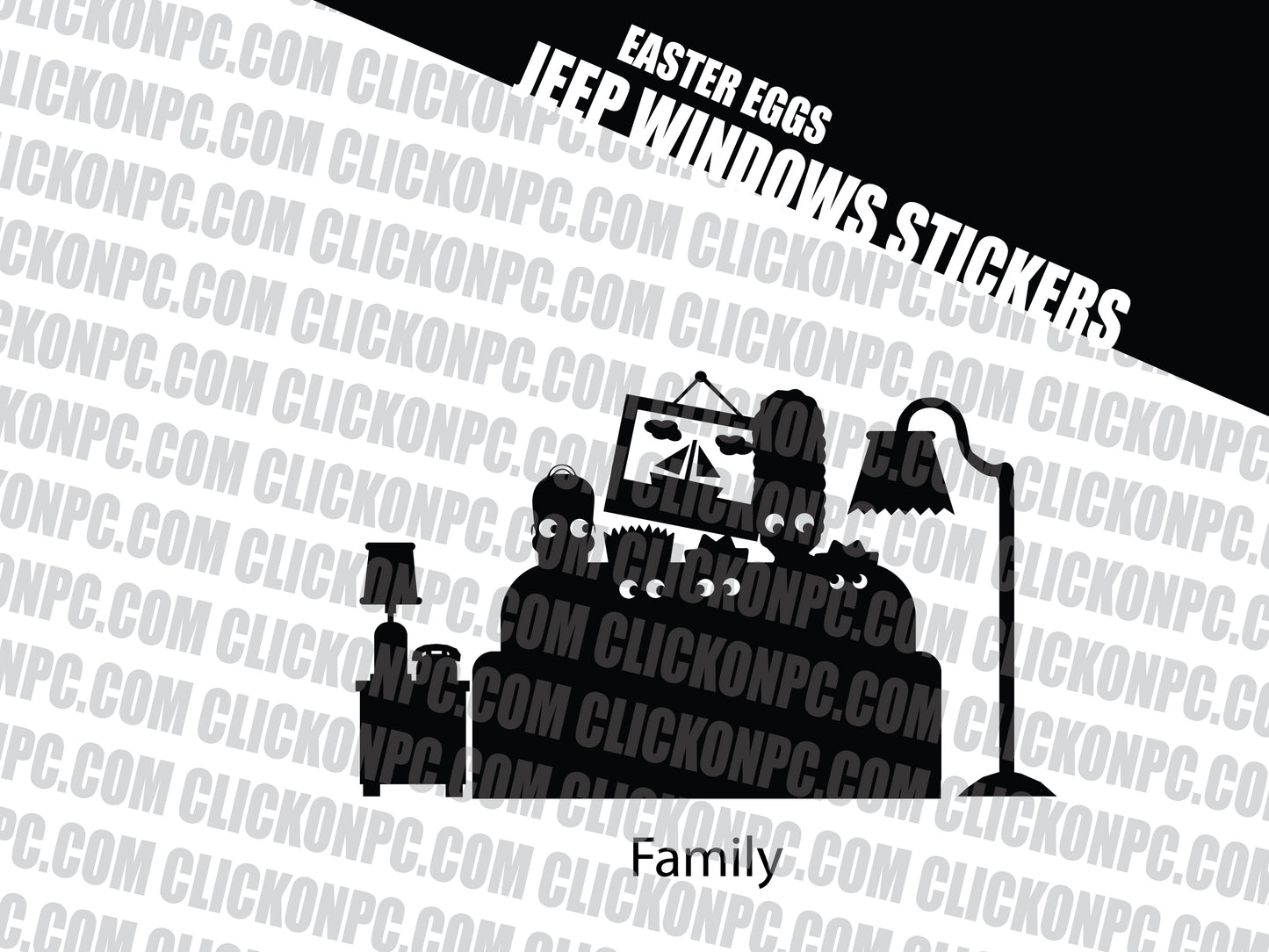 Simpsons Vinyl Sticker - Black