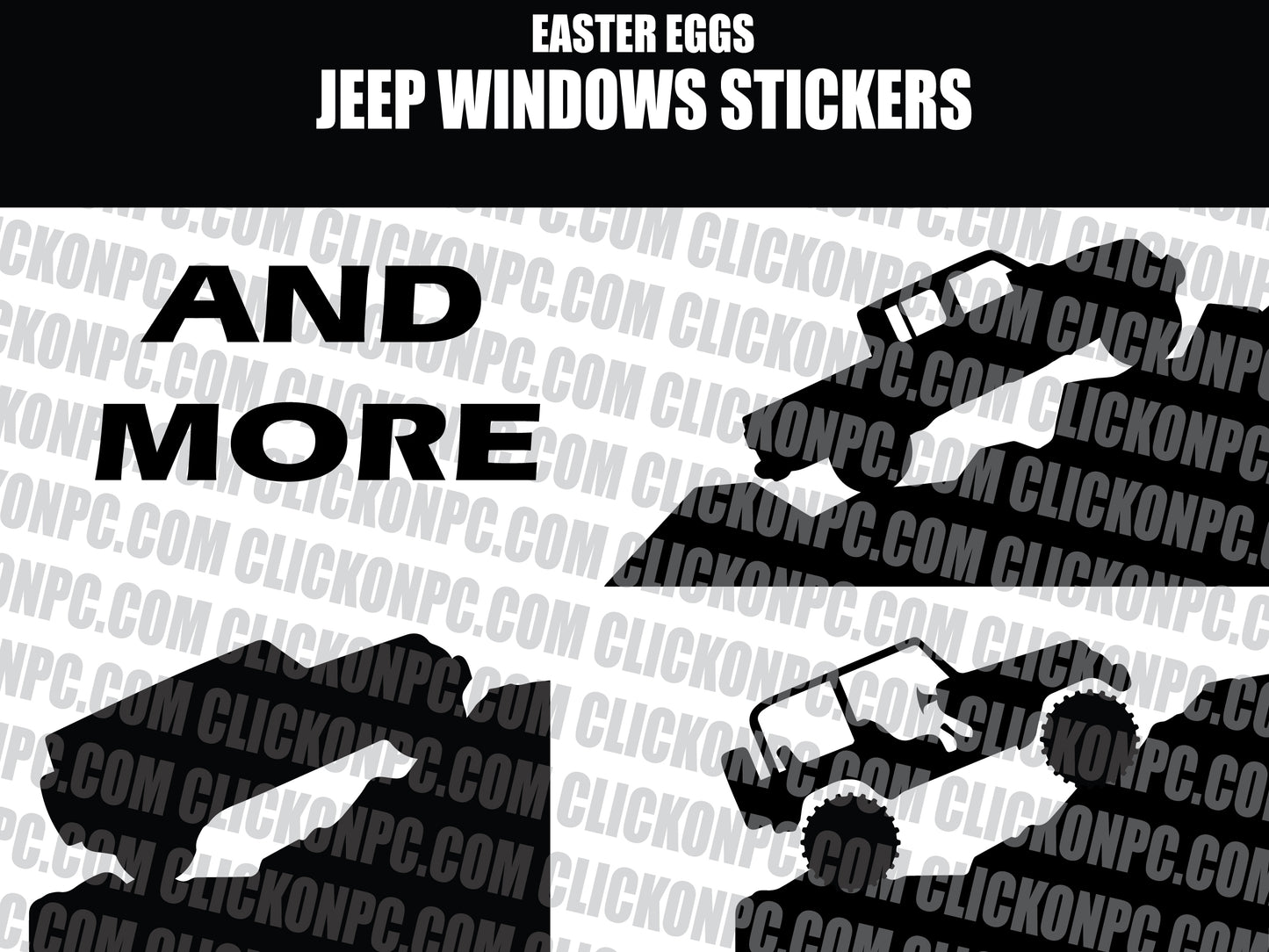 Jeeps Vinyl Sticker - Black