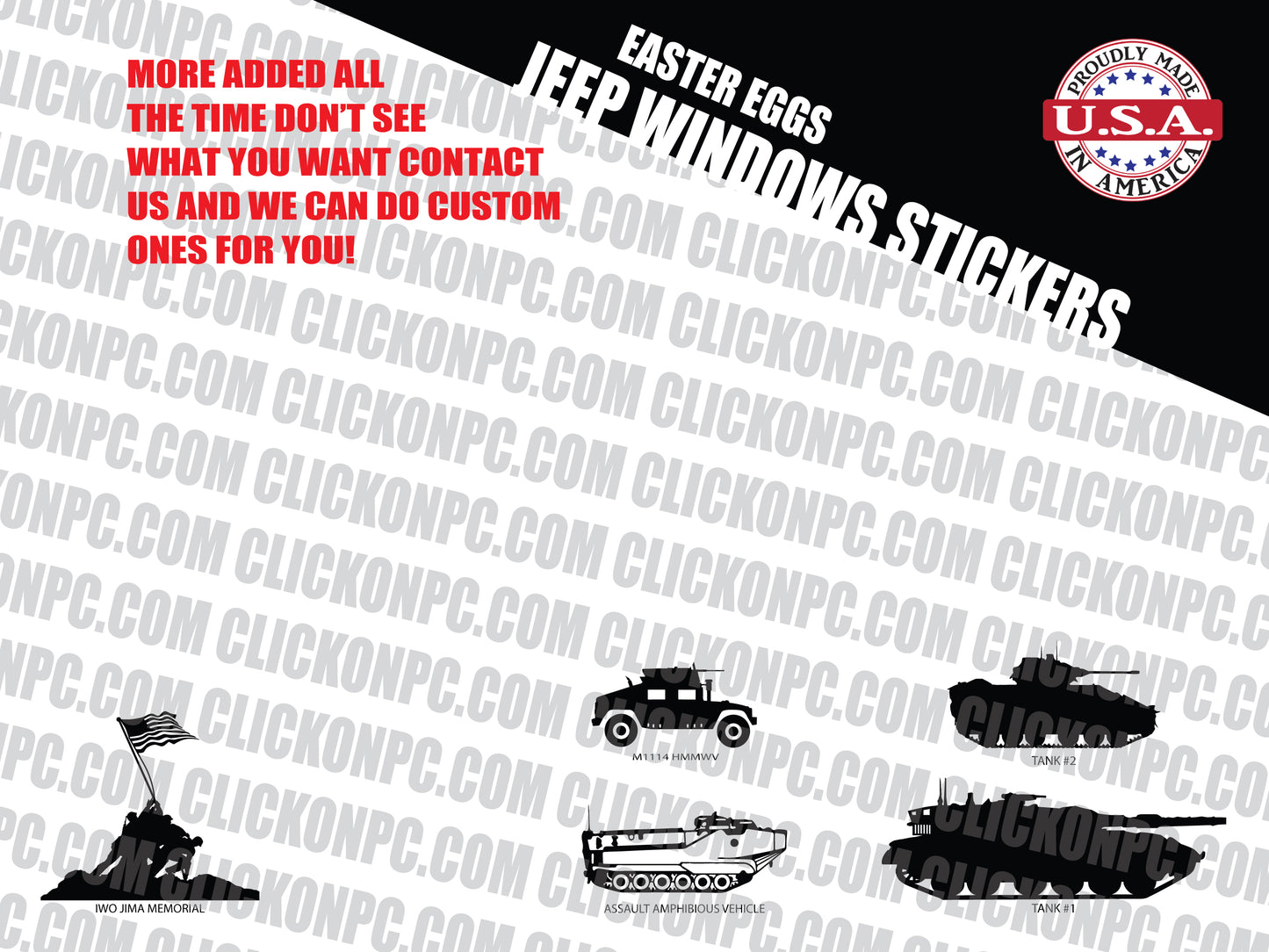 Vinyl Sticker - Military - Black