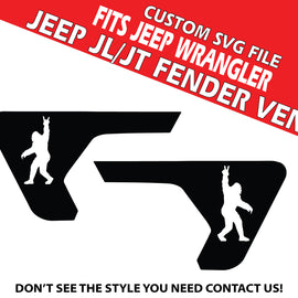 Digital Instant File, SVG Vector, Fits Jeep Wrangler JL/JT 2018+, Cricut Decal/Sticker Cut file, Bigfoot