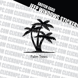 Palm Tree Vinyl Sticker - Black