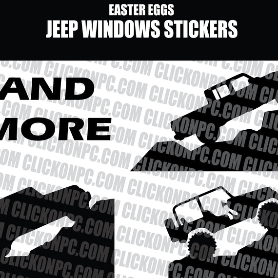 Jeeps Vinyl Sticker - Black