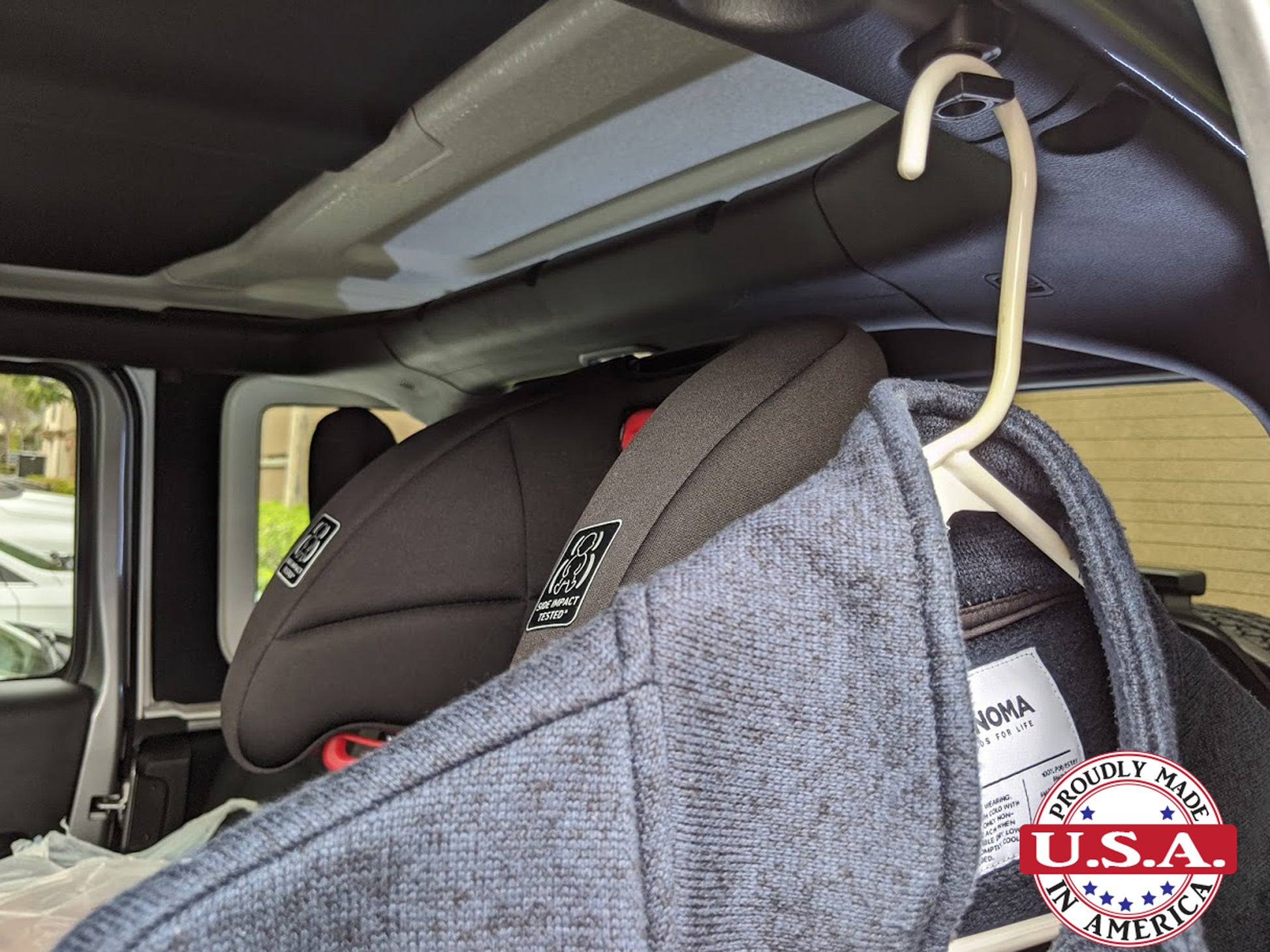 Jeep Wranger JL/JK/JT Clothes Hook 2pcs (No drilling required) (JL