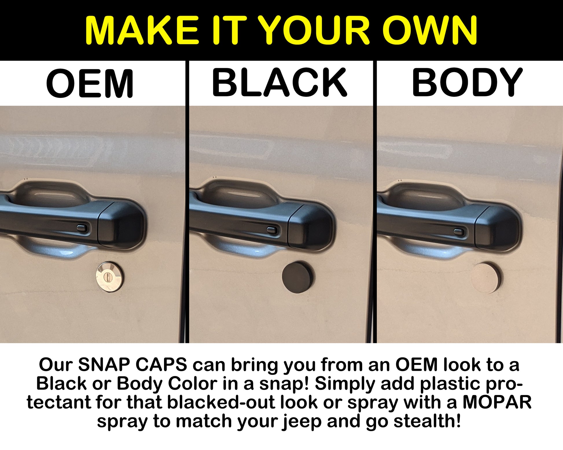 Snap Caps - Black or paint them 