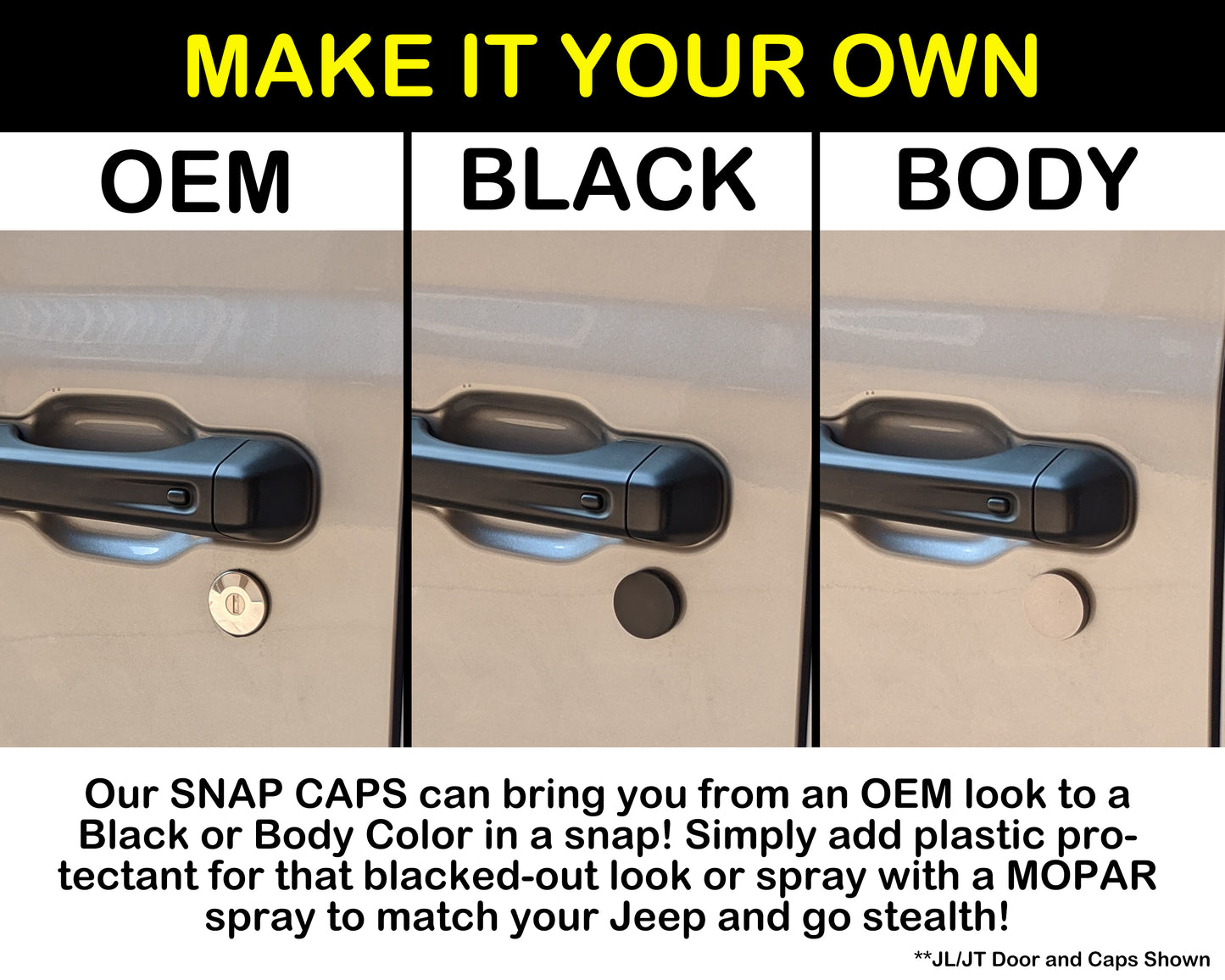 Snap Caps - Black or paint them 